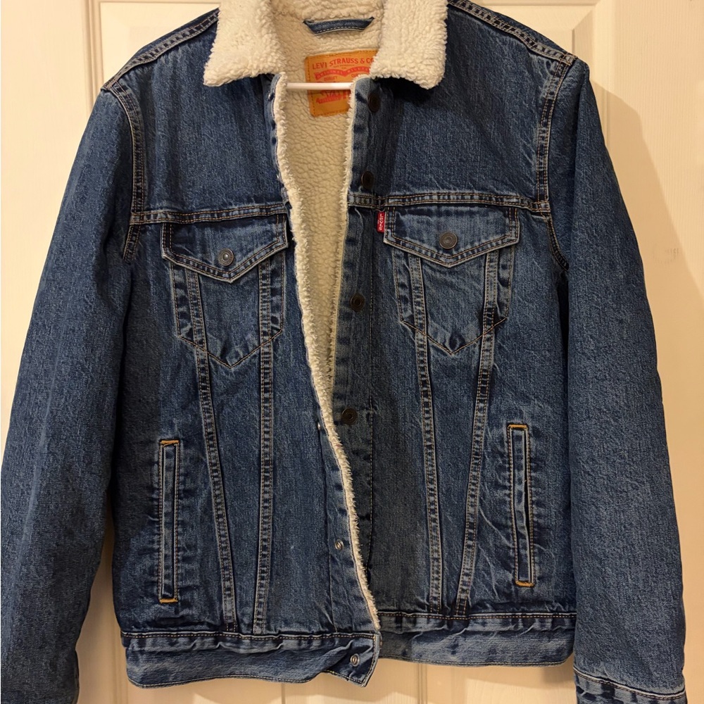 Levi's Denim Sherpa Trucker Jacket